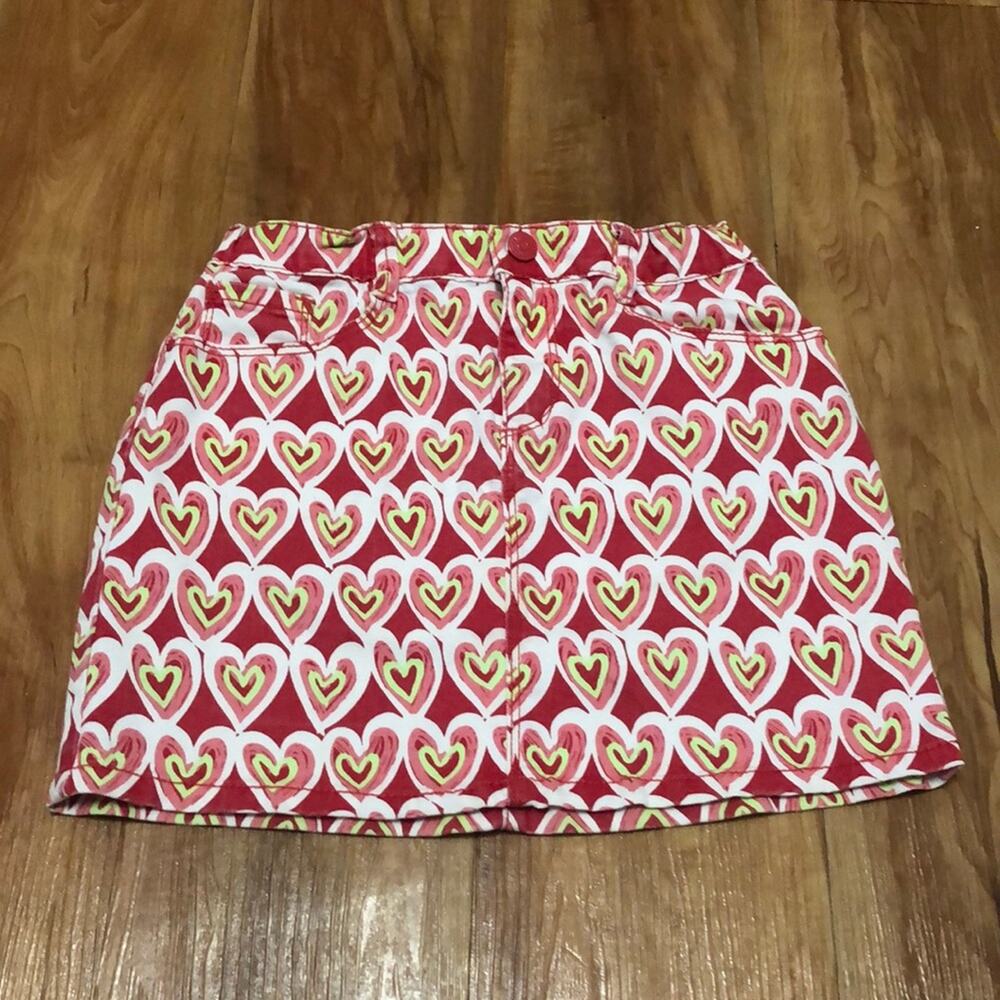 Gymboree Girls Play By Heart Scribble Heart A-Line Mini Skirt Size 8
